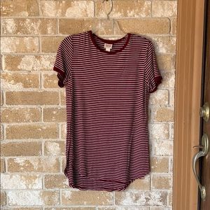 Maroon stripped top